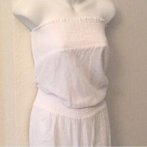 Beach jumpsuit srrapless wide leg